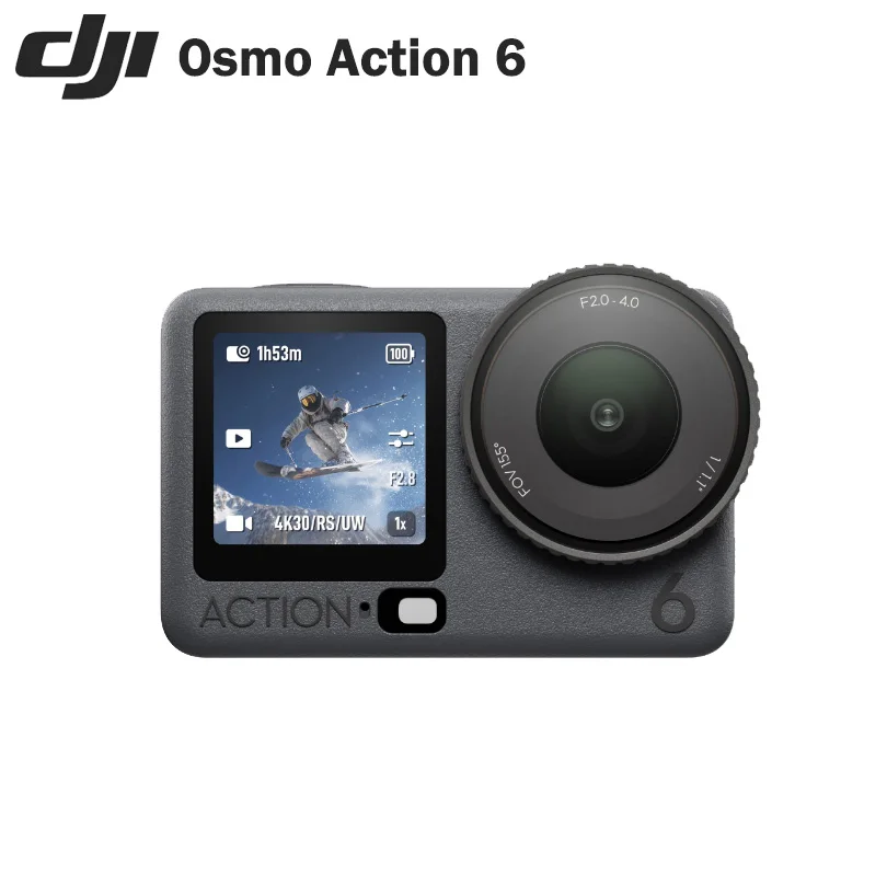 Original DJI Osmo Action 6 auf Lager, brandneu, 1/1,1-Zoll-Quart-Sensor, Ultra-HD 8K-Video, kältebeständig & 4-Stunden-Akku, direkte Mikrofonverbindung, 50 GB integrierter Speicher