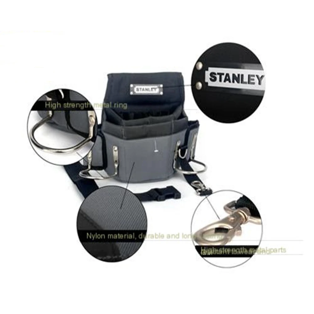 STANLEY 95-267-23 Repair Tool Bag with Waist Belt & 4 Pockets 2 Slots Multi-function Tool Storage Bag