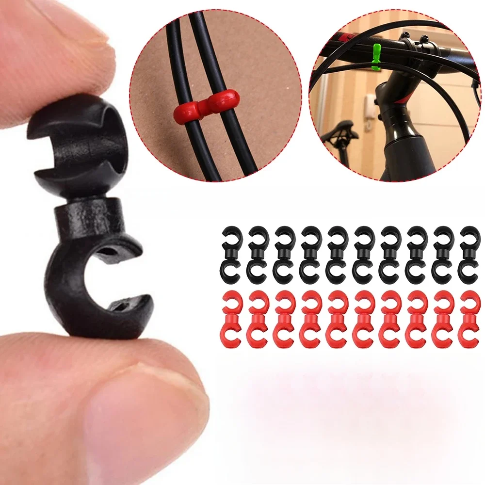 AliExpress Shunmaii 10Pcs/Set Bike Cross Line Clips Mountain Road Bicycle Brake Gear Cable S Style Clips MTB Brake Line Clip Ring Clasp