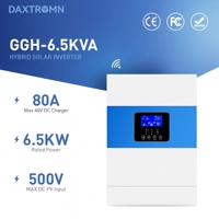 Daxtromn 6.5KVA solar inverter MPPT 80A AC 220V DC 48VDC 500VDC PV input 5000W Pure Sine Wave hybrid inverter 5.5KW