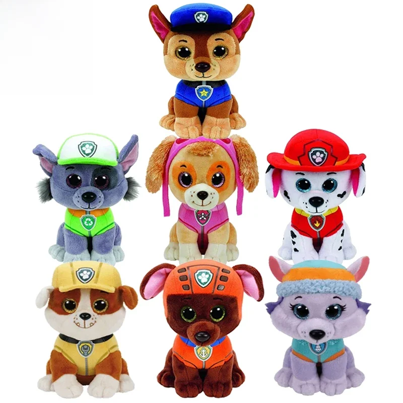 23cm Pfote Patrouille Plüsch Puppe Chase Marshall Rock Tier Hund Cartoon Modell Action figuren Filme