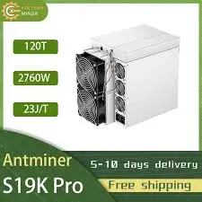 SO FAST SHIP Bitmain Antminer S19k Pro 120Th/S, 2760W Asic Crypto Bitcoin BTC Miner Mining