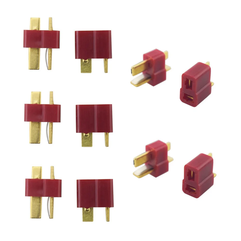 

10PCS T-Type Plug w/ Heat Shrinkable Tube Special Interface For UAV Drone High Current / ESC / Lithium Battery