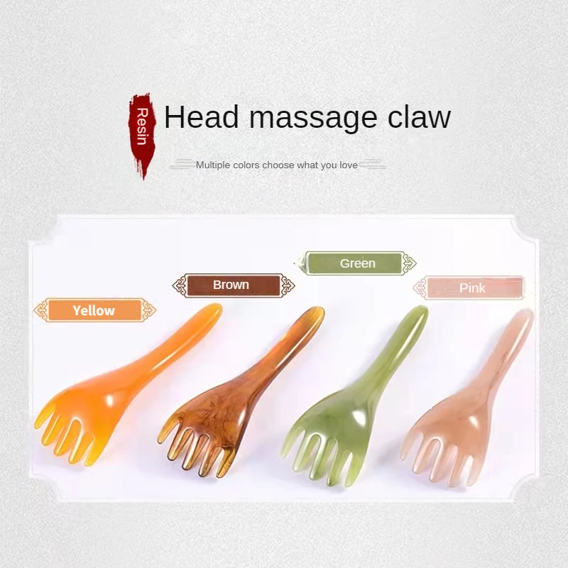 Five-claw Head Massager Scalp Gua Sha Stick for Body Neck Leg Visage Massage Meridian Comb Acupuncture Point Press Massage Tool