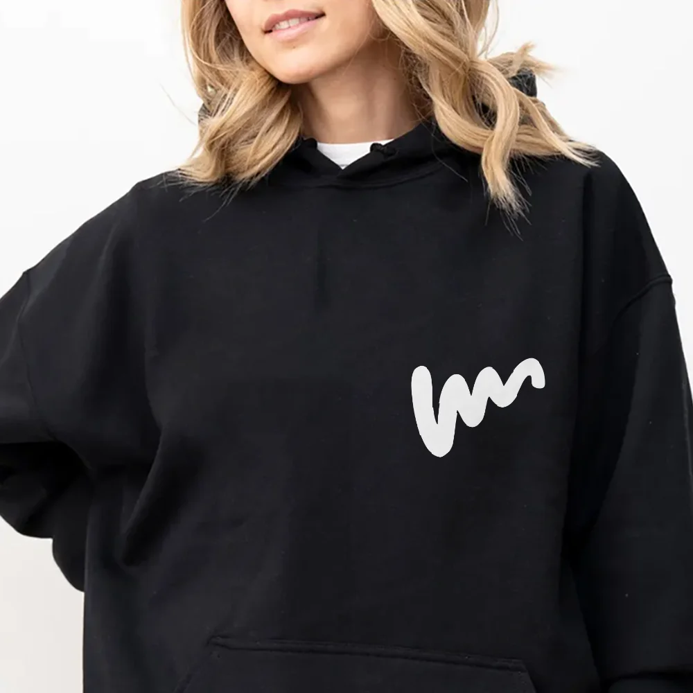 Modern Minimalist W Monogram Hoodie Think Motivational Streetwear Bold Typography Urban Cute Cool Fashion Statement Piece