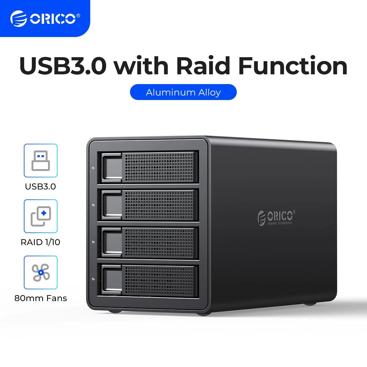 ORICO-HDD Docking Station com RAID, Potência 150W, Série 35, 4 baias, 3.5 \