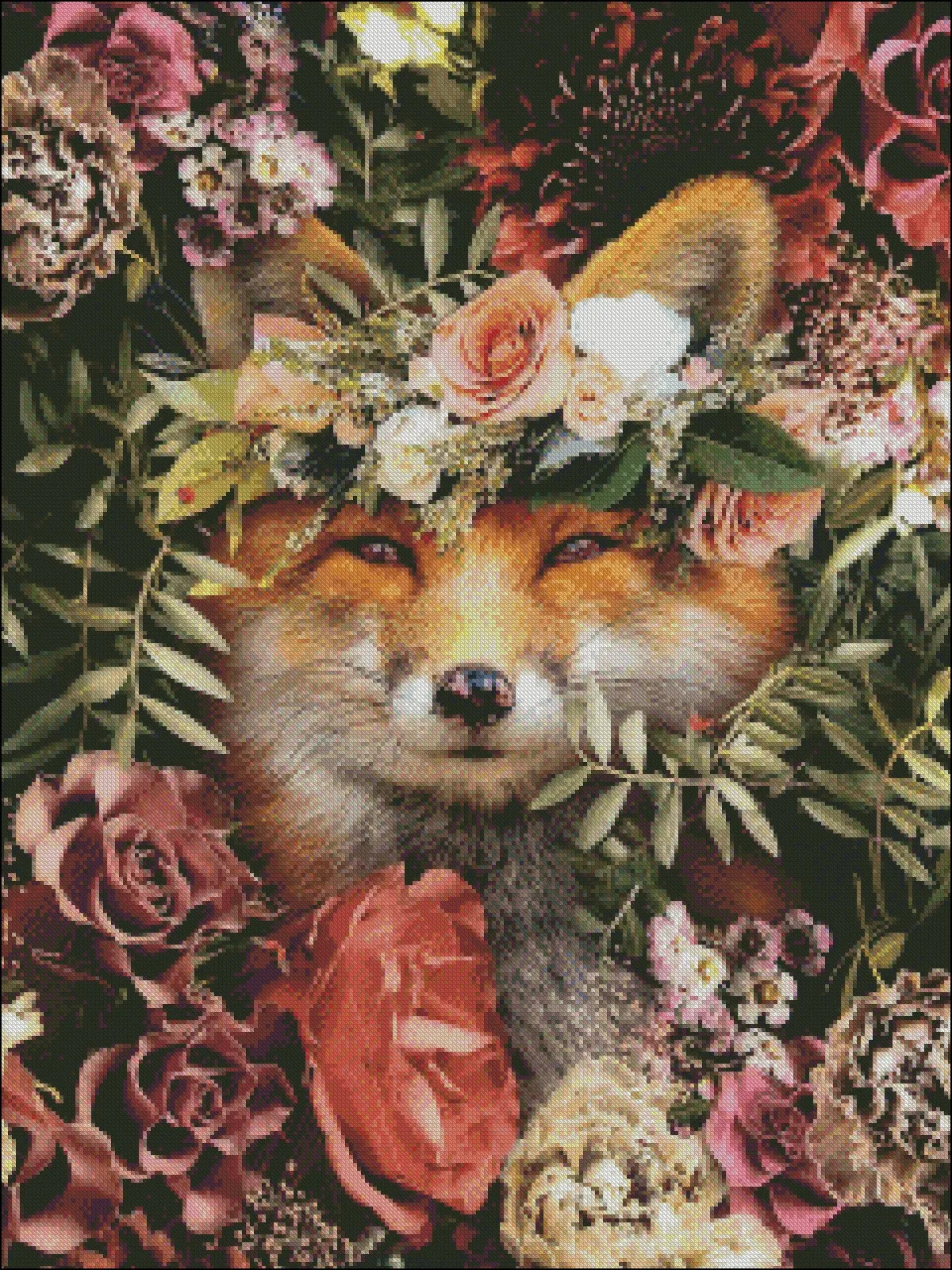 Nature’s Beauty Fox - Counted Cross Stitch Kits - DIY Handmade Needlework Embroidery 14 CT Aida Sets DMC Color