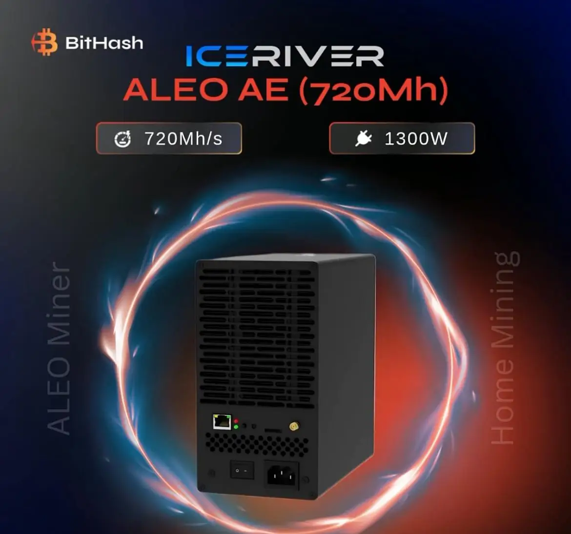 

New In Stock IceRiver AE2 720Mh/s 1300W ALEO Miner with PSU