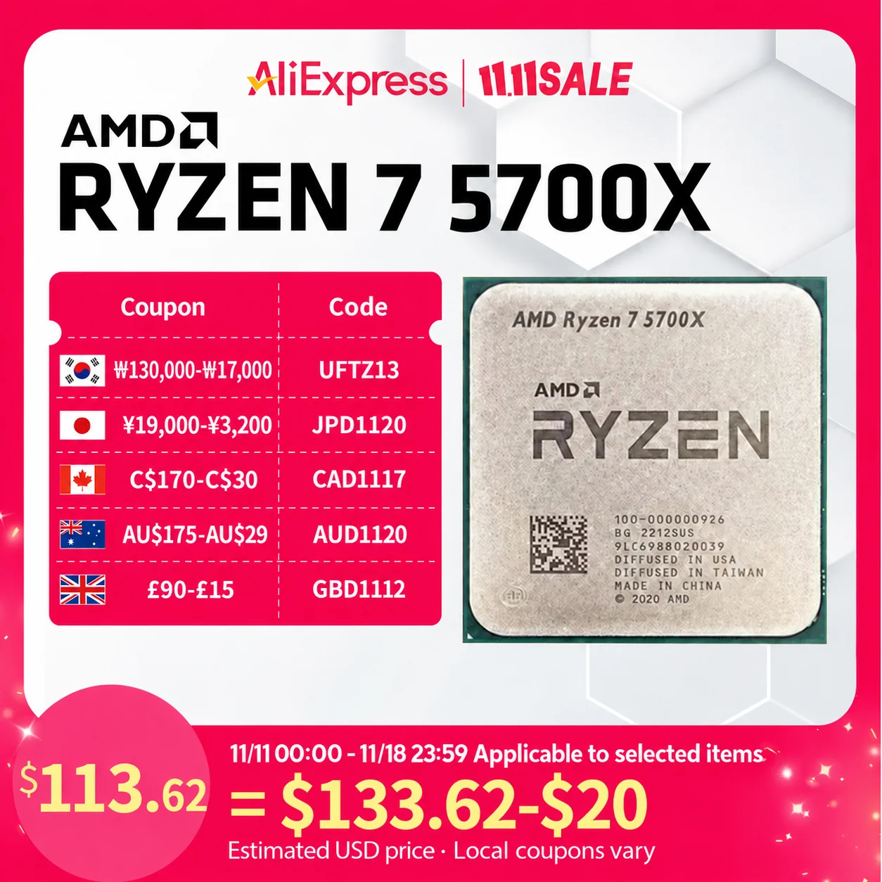 新しいAMD Ryzen 7 5700X R7 5700X Zen3 8コア 16スレッド 3.4GHz 4.6GHz AM4 65W 高性能デスクトップゲーミングCPUプロセッサ