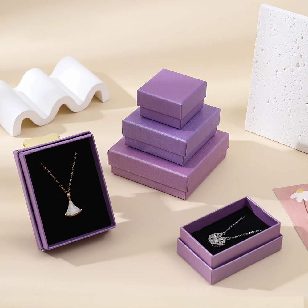 24 Stück Schmuckschatulle für Halskette, Ohrringe, Ringe, Armbänder, Verlobung, Geburtstag, Geschenk, Verpackung, Papier, Schmuck-Organizer, Display – Detail 9
