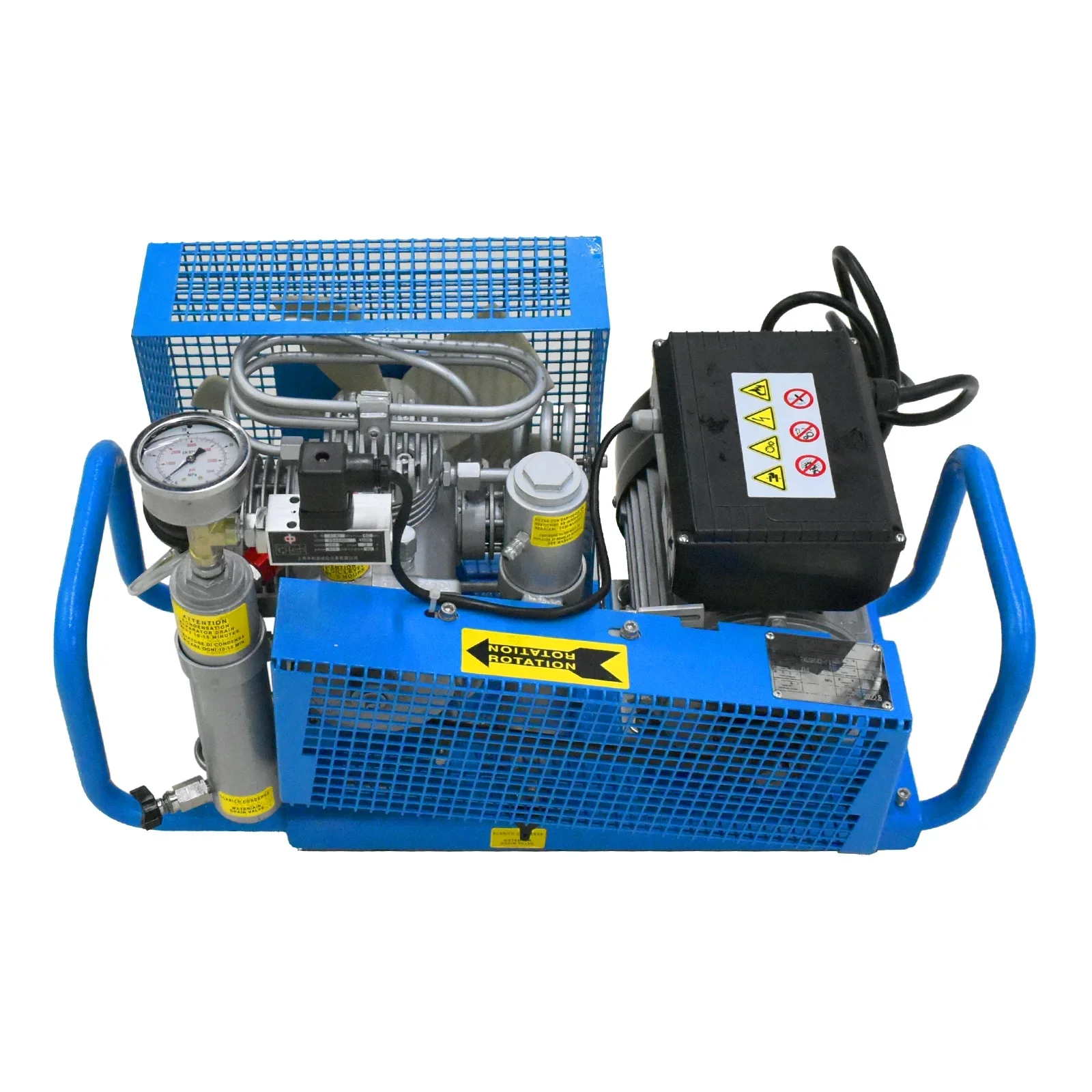 TUDIVING 4500Psi 300Bar Hogedrukduikcompressor, Viercilinder Aandrijfcompressor voor Watersport Paintball 110V - afbeelding 2