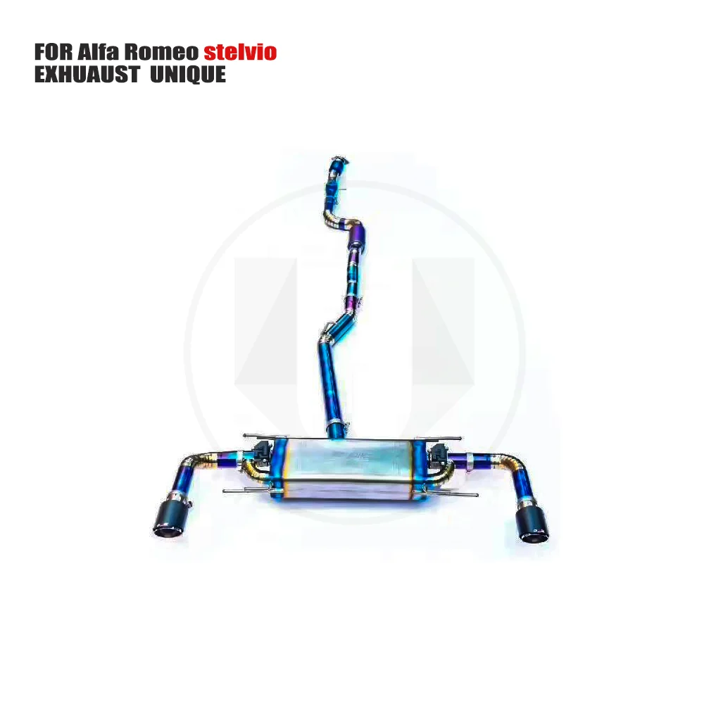 

UNIQUE Titanium Alloy Exhaust Manifold Downpipe Is Suitable For Alfa Romeo stelvio Auto Modification Electronic Valve