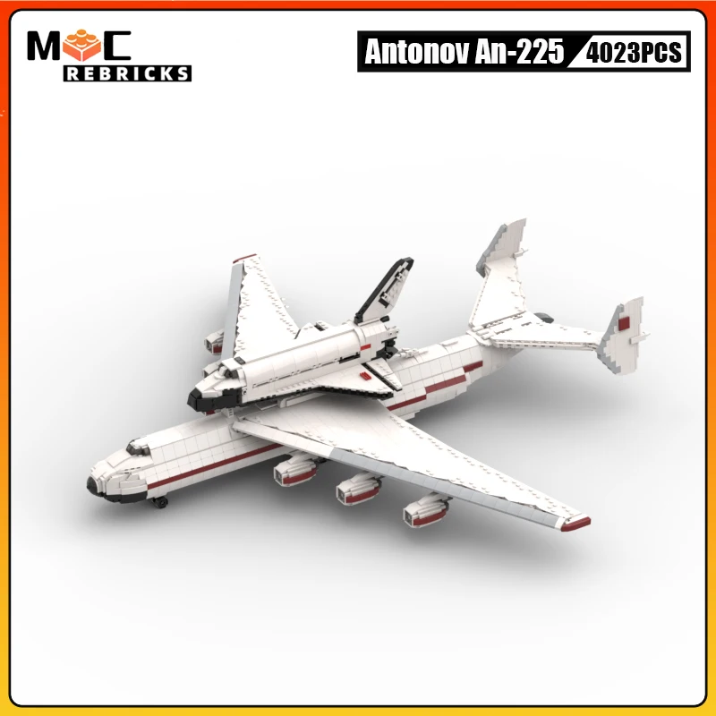 Military Plane Antonov An-225 Dream Spacecraft Transport Aircraft MOC Building Block Models Education Bricks Toys for Children