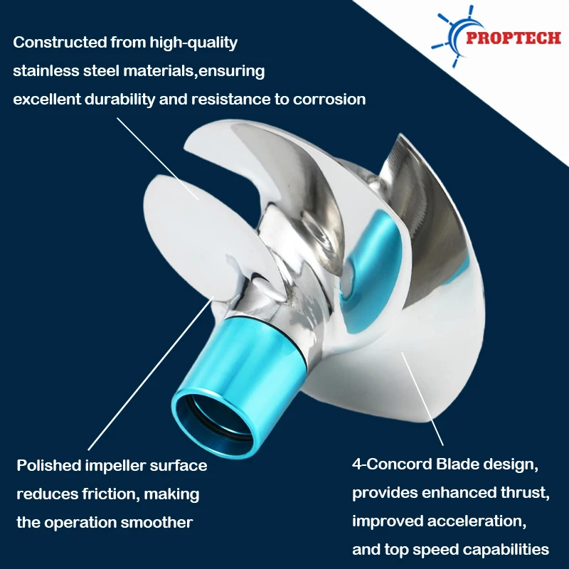 Jet Ski Impeller Kit for Seadoo RXP RXT GTX IS 215 GTX LTD 215 230 fit Solas SRZ-CD-14/19A 159mm with Impeller Removal Tool Boot