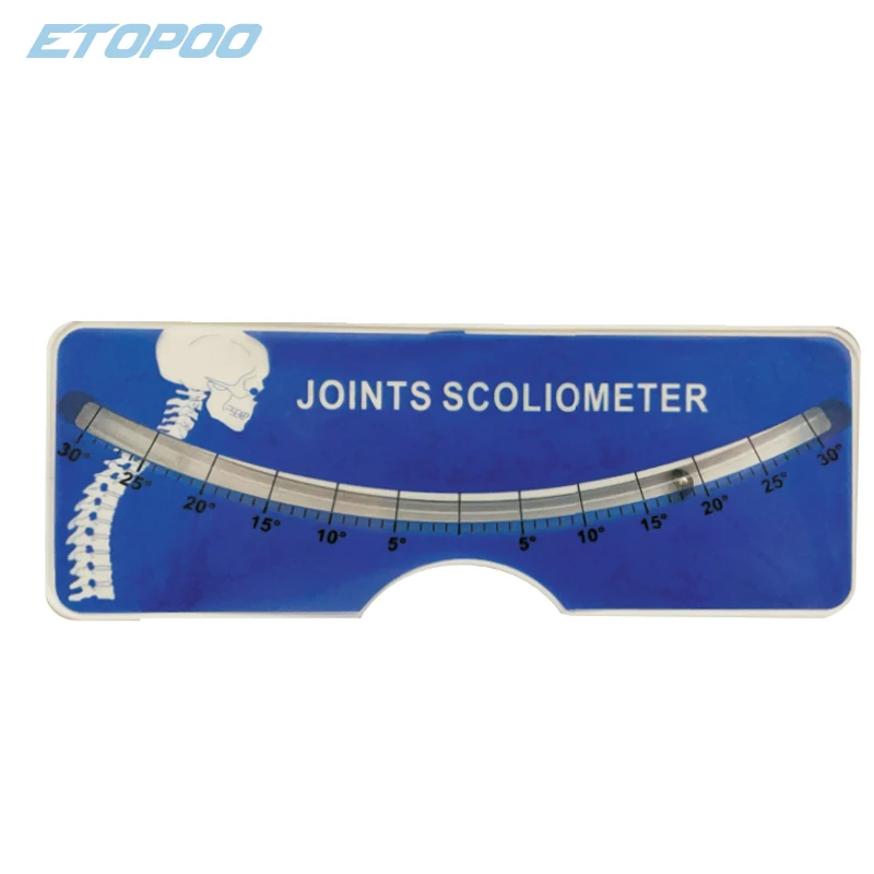 Medidor profesional de prueba de escoliosis, herramienta de medición de scoliómetro de columna vertebral de nivel de bola de Metal para Hospital, rango de prueba de 0 ‑ 30 °