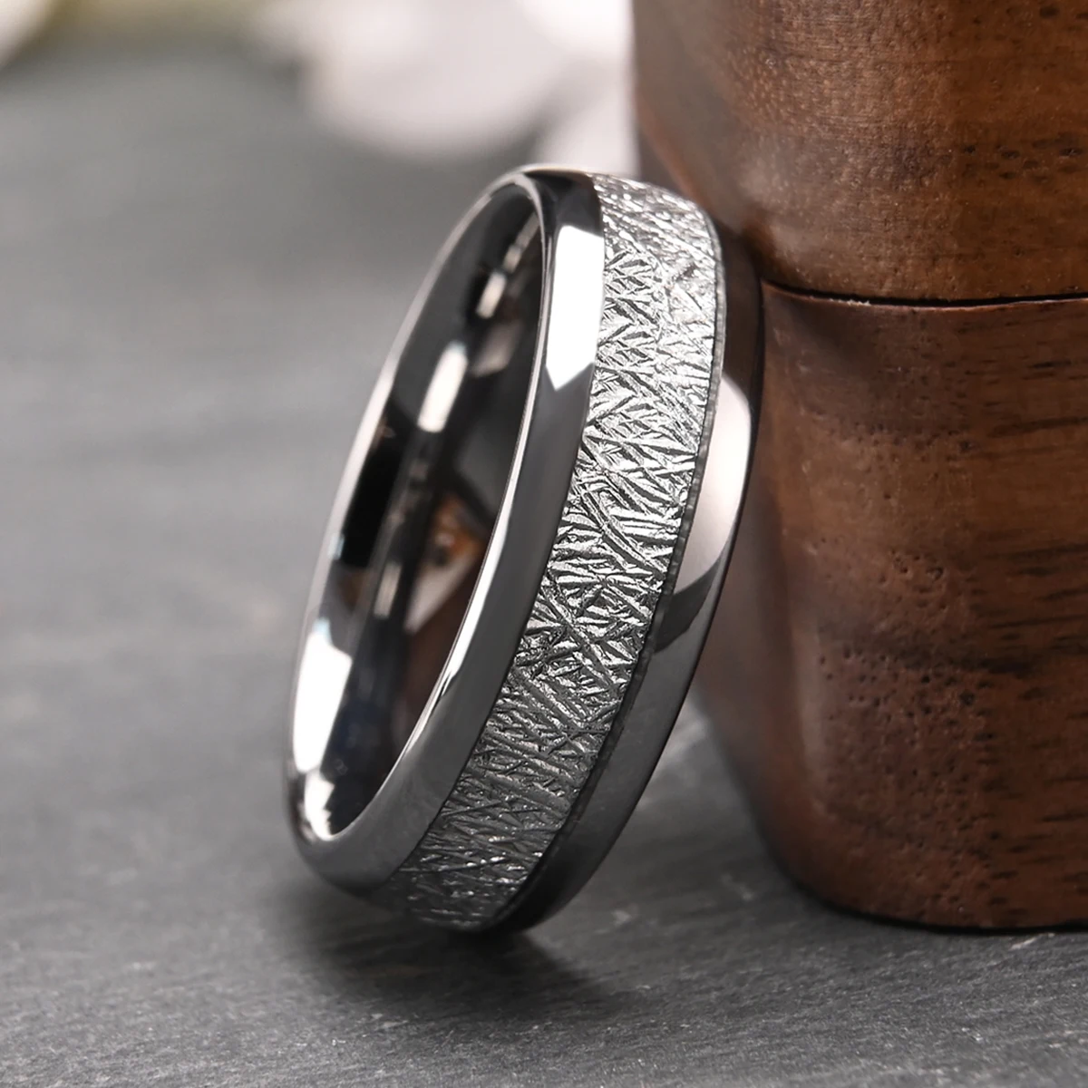 Hochzeit verlobung ringe bague femme luxe bijoux femmes wolfram ring joyeria anillos hombre zubehör schmuck parejas anillo – Detail 7