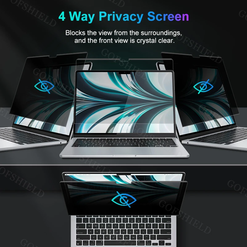 360° 4 Way Magnetic Privacy Screen Protector for Macbook Pro16 16.2 2019 2021 A2485 M1 M2 A2780 A2141 A2991 Laptop Filter Shield