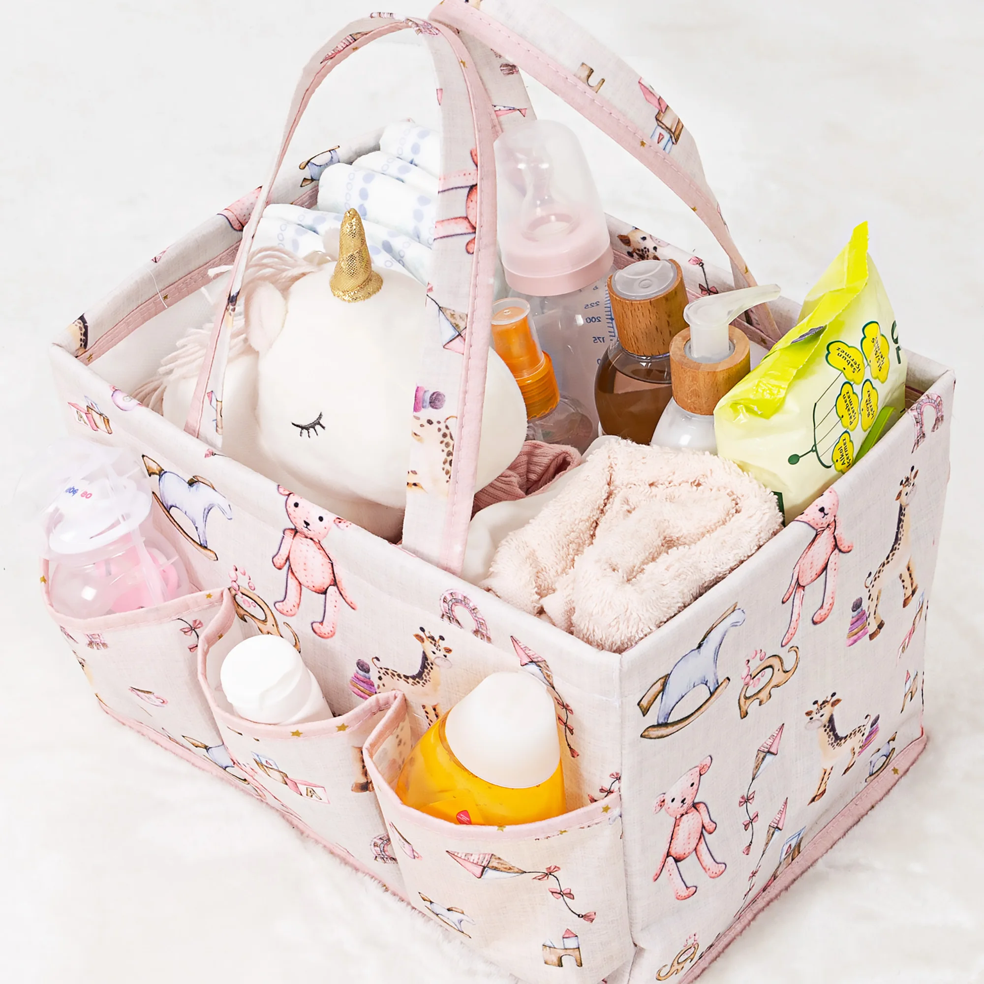 Baby Diaper Handbag Baby Accessory Stroller Bag Nappy Organizer Newborn Single Waterproof Bear Theme Mommy Diaper Storage