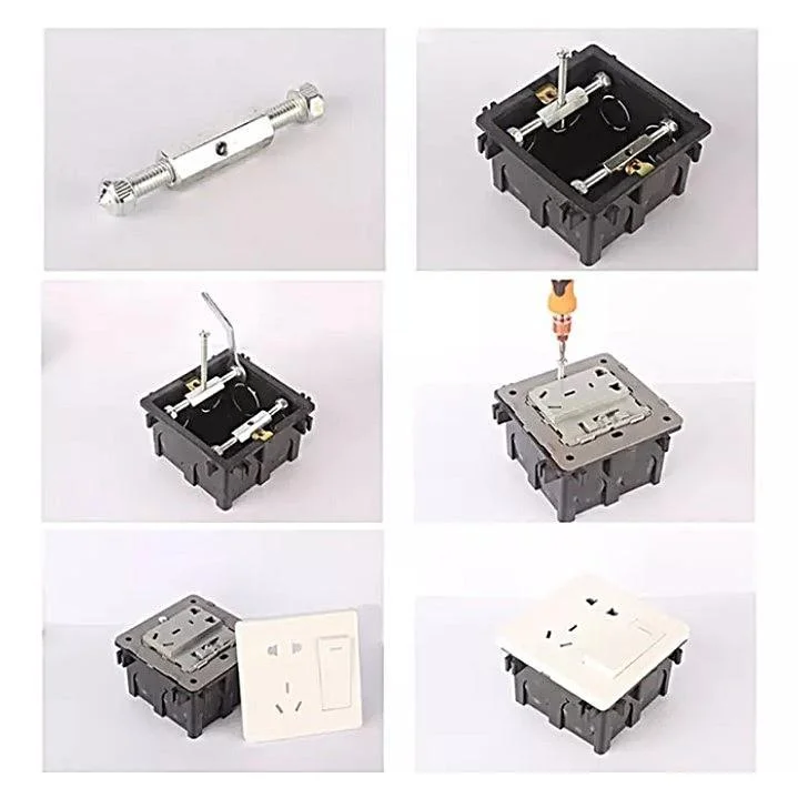 Universal Wall Box Repair Kit with Adjustable Brackets, Fix Loose Sockets & Switch Boxes (86/118 Type, 10PCS)