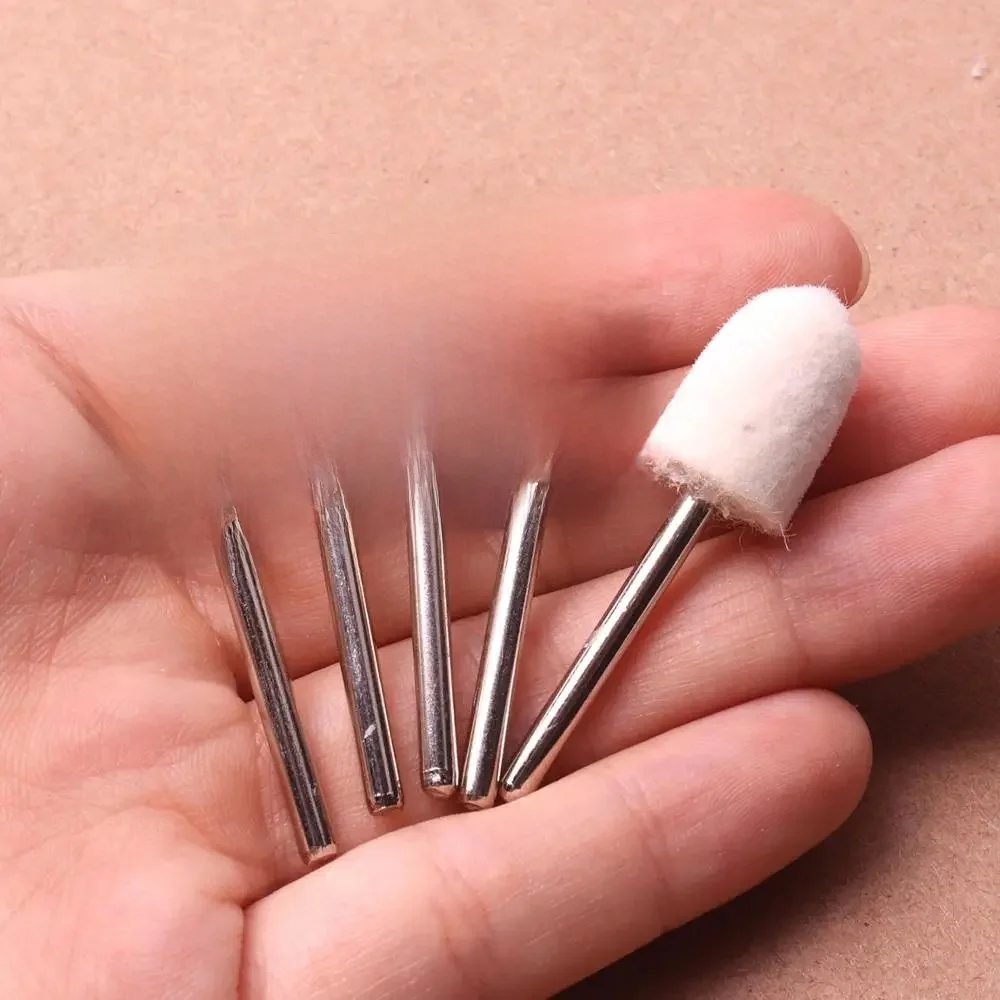 5 sztuk 3mm Shank filc wełniany polerowanie tarcze polerskie głowica szlifierska 4/6/8/10/12mm do wiertarki Dremel ściernica narzędzia obrotowe — zdjęcie 2