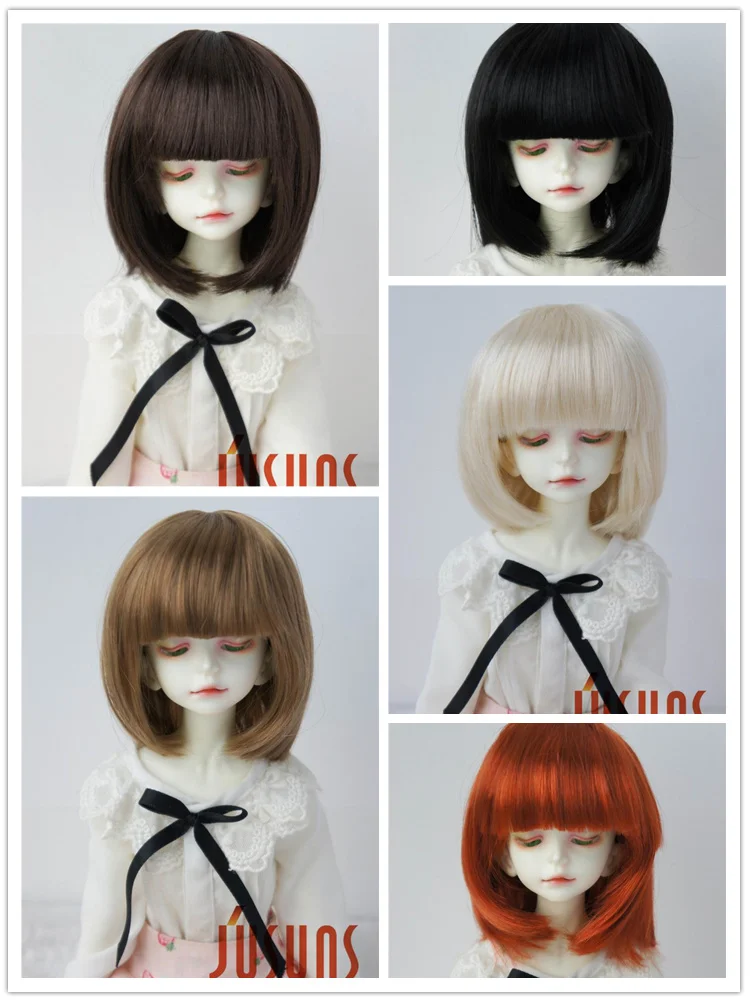 

JD026 1/4 1/3 Fashion Bobo BJD Synthetic Mohair Wig Size 7-8inch 8-9inch Wigs MSD SD Doll Hair Wholesale Doll Accessories