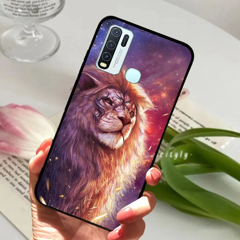 For Vivo Y30 1938 Y50 1935 Case animal Silicone Soft TPU Back Covers For Vivo Y 30 50 Y30 2020 Case Protective Catoon Funda