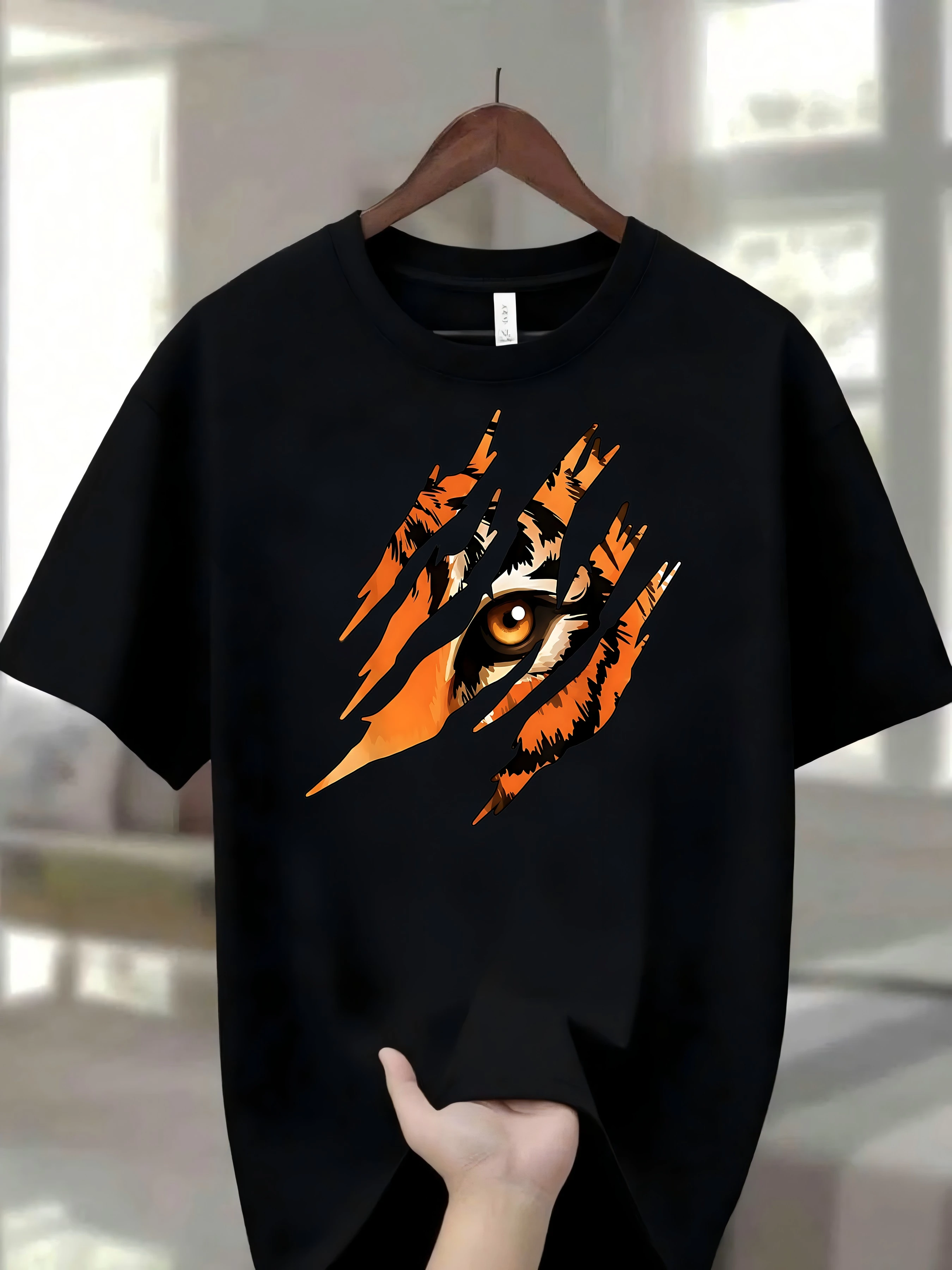 Funny Tiger graphic T-Shirt Cotton O-neck short-sleeved Tee Tops Unisex Summer casual TShirt Oversized Tshirts streetwear