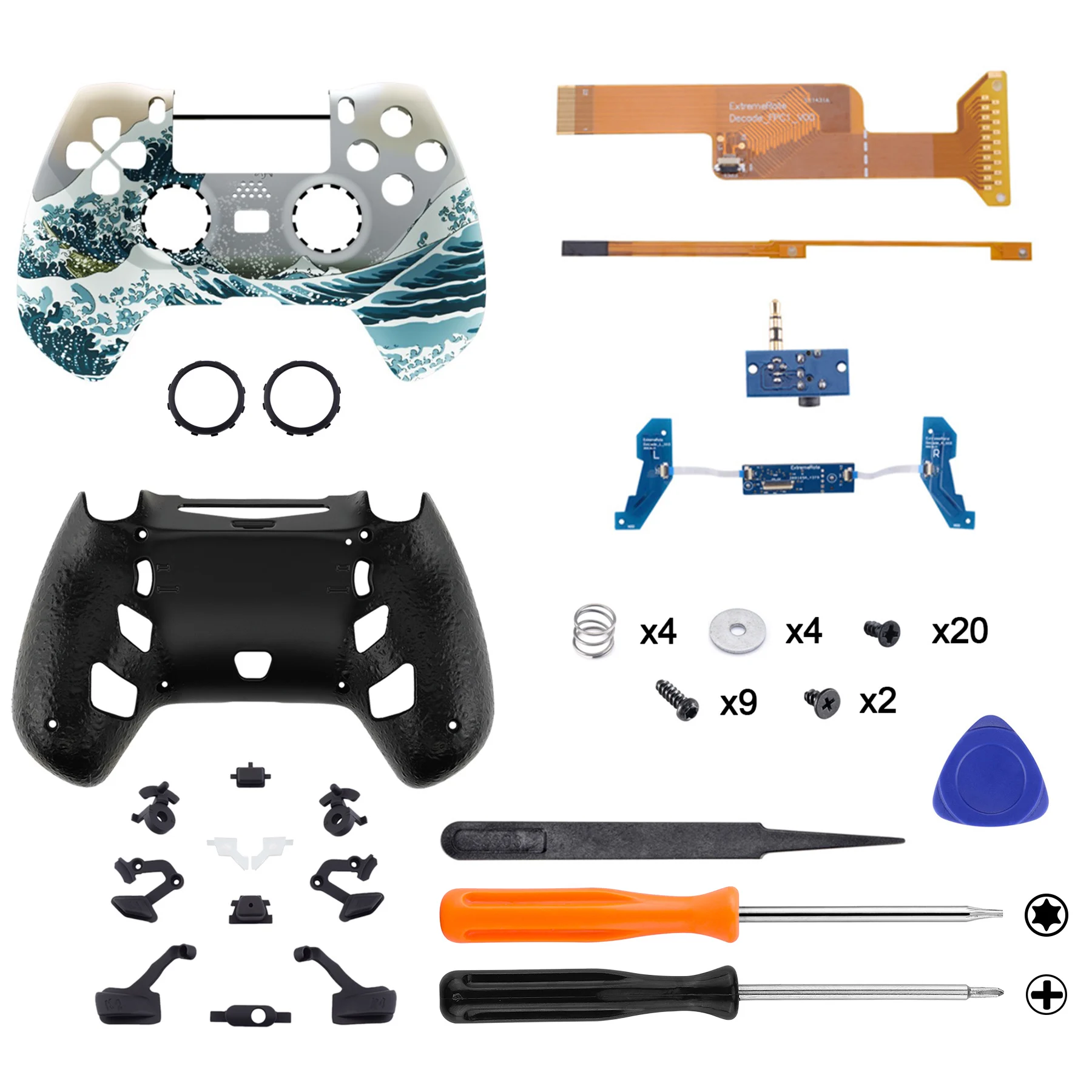 eXtremeRate Decade Tournament Controller (DTC) Upgrade Kit for PS4 Controller JDM-040/050/055 - Controller NOT Included