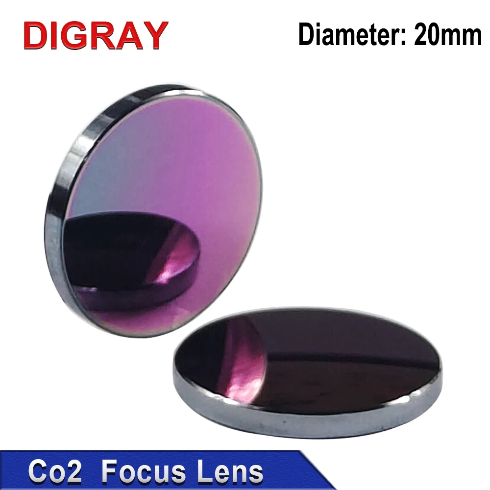 DIGRAY Co2 Laser Focusing Lens, Dia: 20mm Focal Length: 50.8  63.5mm Suitable For High Power 130W 150W Engraving Cutting Machine