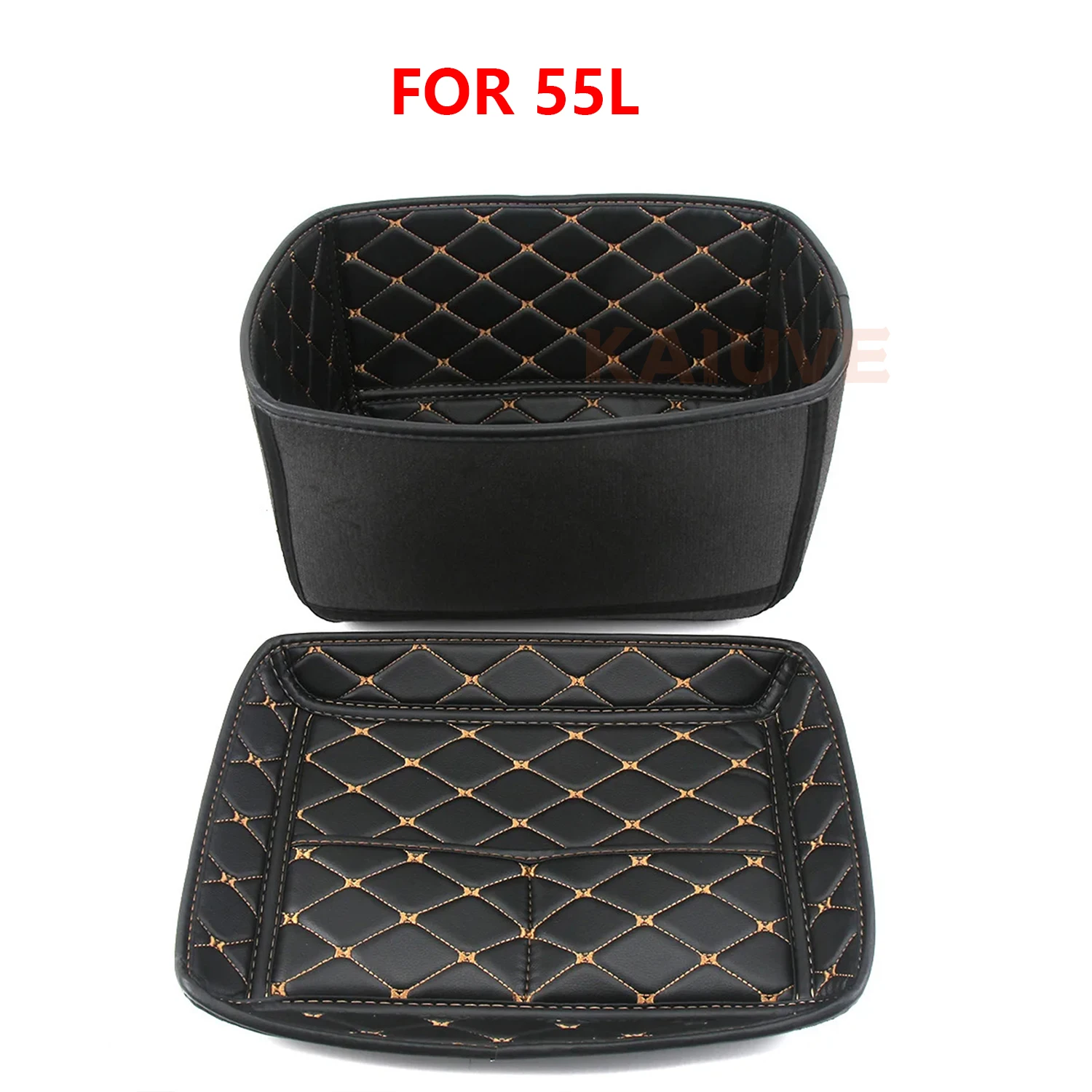 38L Universal Motorrad Schwanz Top Box Abdeckung Pad Gepäck Fall Lagerung Toolbox Innen Liner Innenfutter Kissen PU Leder – Detail 10