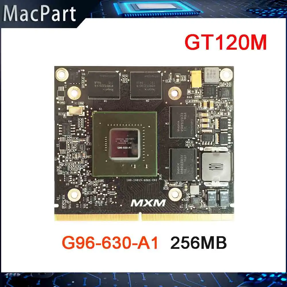 Placa Gráfica Vga para Imac Gt120m Original gt 120m G96630-a1 256mb A1279 A1225 Início de 2009 24 100 Testado Funcionando Bem