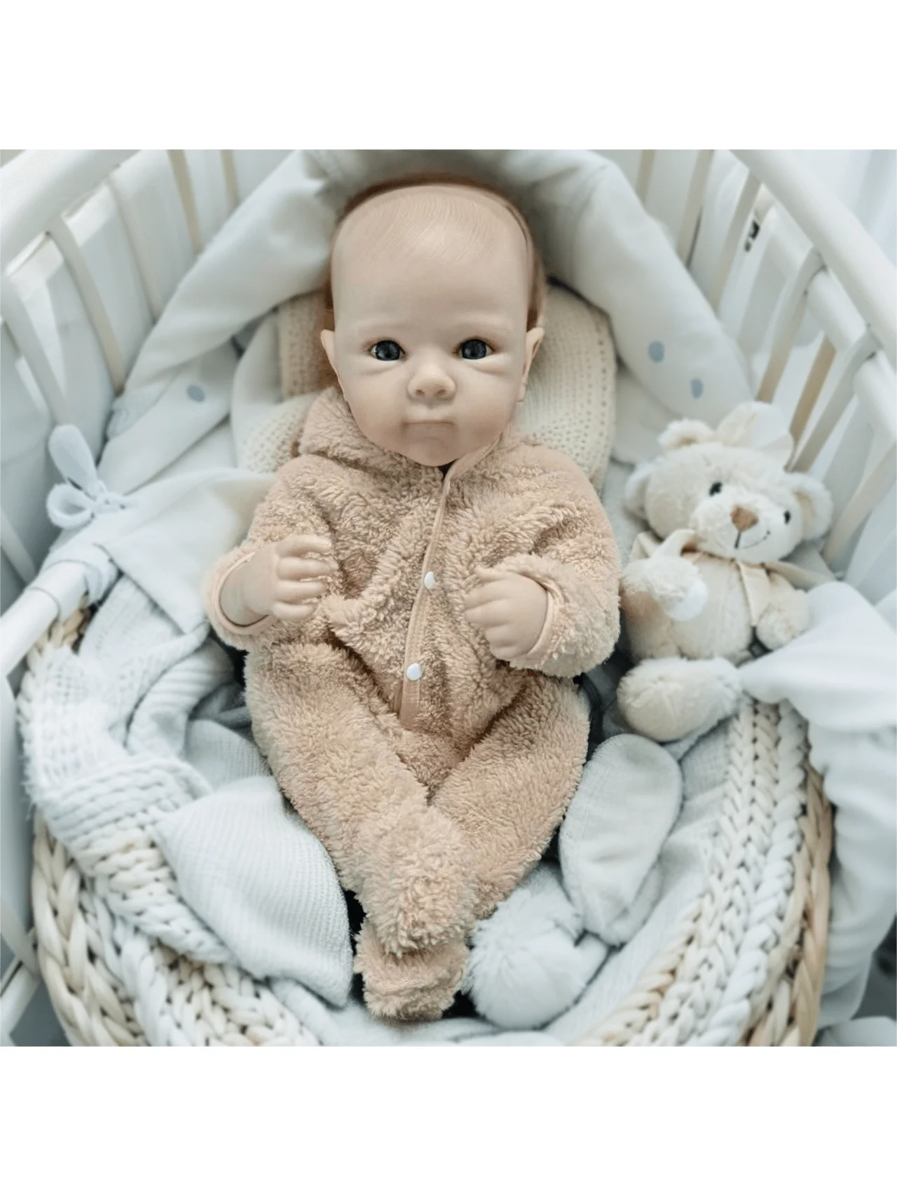 Bambole per bambini rinate realistiche: bambola realistica in vinile morbido e carino da 19 pollici, bambole gonfiabili della vita reale (SOLO BAMBOLA/SENZA ACCESSORI)