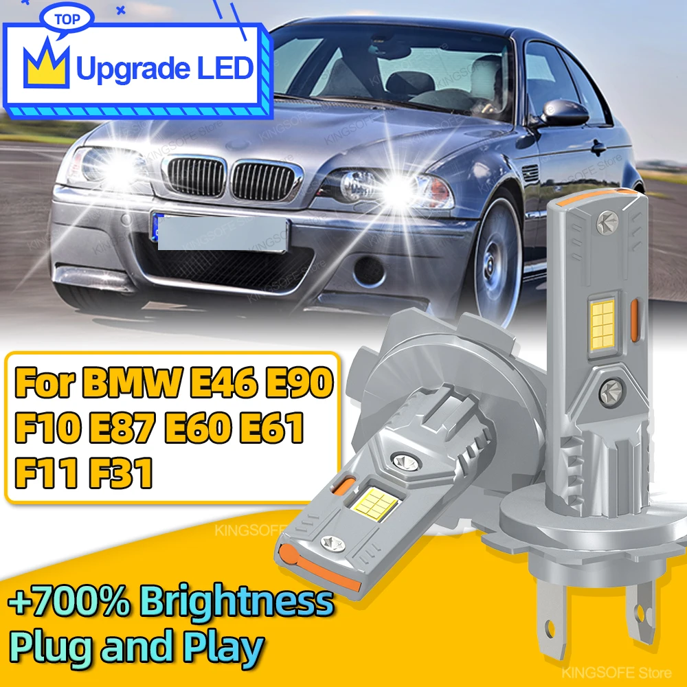 2x H7 LED Canbus Żarówka 30000LM LED Światło samochodowe Nowa aktualizacja Do BMW E46 E90 F10 E87 E60 E61 F11 F31 Plug and Play 6000K