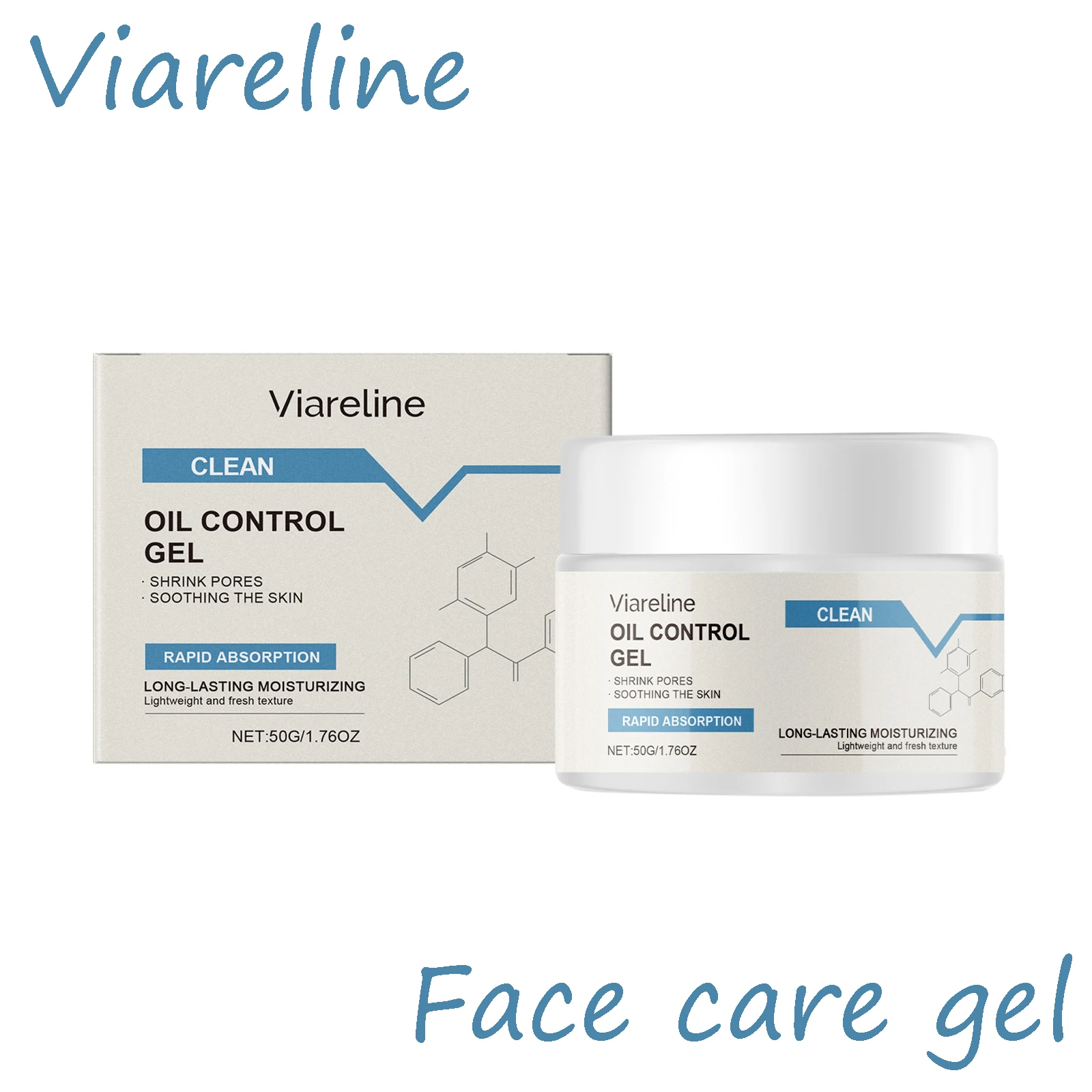 

Viareline Face Skin Care Gel Oil Control Daily Moisturizing Relief Discomfort and Redness Non-greasy Refreshing Face Skin Cream