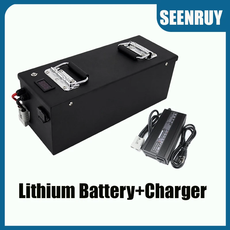 60V 50AH Lithium Battery 16s with smart BMS 50A 80A for Forklift Golf Cart Wheelchair RV Van Food Truck