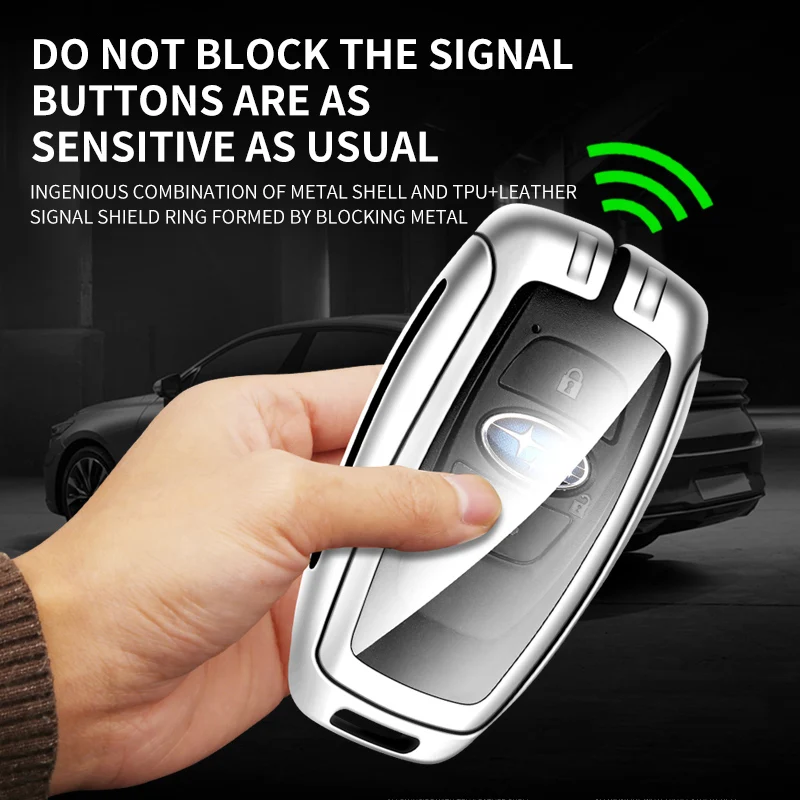 Car Zinc Alloy Key Case Bag For Subaru Brz Wrx Xv Ascent Forester Outback Impreza Legacy Car Metal Key Shell Auto Accessories