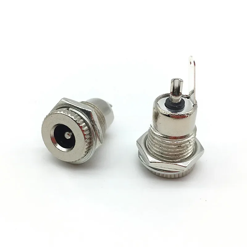 10 szt. DC-099 5.5mm x 2.1mm 2.5mm Gniazdo zasilania DC DC099 Żeńskie złącze do montażu panelowego Metalowe 5.5*2.1 5.5*2.5 — zdjęcie 2