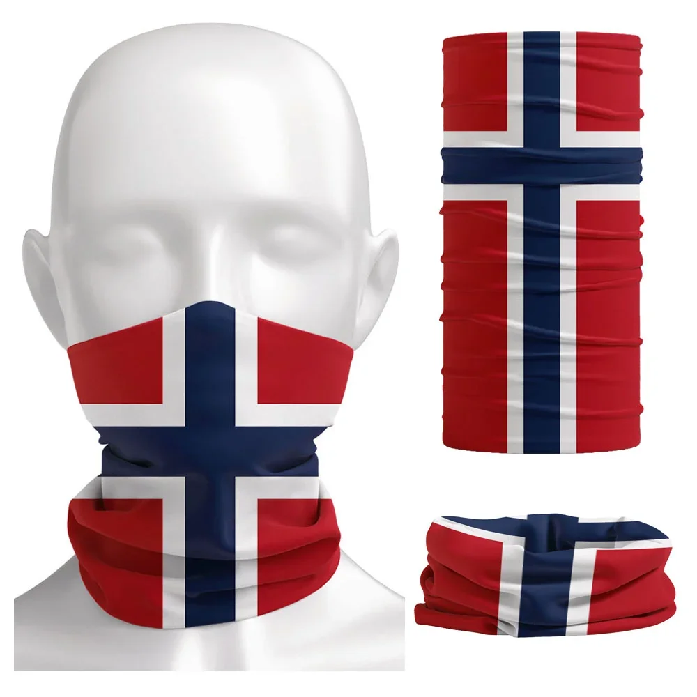 AliExpress Fandana Gear Flag Bandana of Norway Balaclava Neck Gaiter for Men Women Headwear Riding Cycling Dust-proof Face Cover Mask Seamless Headscarf
