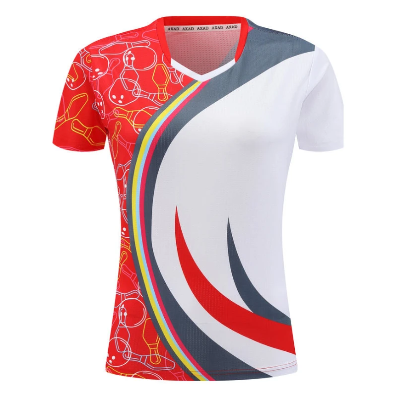 Odzież do tenisa Ubrania do tenisa stołowego 2024 Mężczyźni Kobiety Koszulka do badmintona Jersey Kolor Patchwork Para T-shirty sportowe