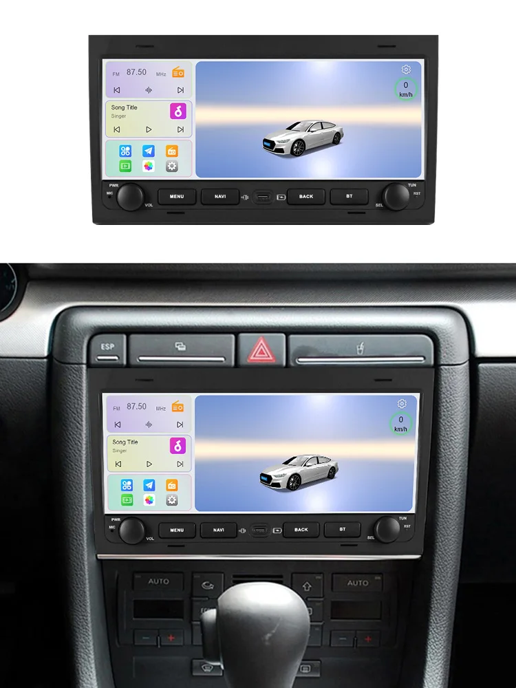MEKEDE 2Din 10,26 Zoll Android 15 4+64GB Autoradio für Audi A4 B8 B7 B6 S4 RS4 2000-2009 SEAT Exeo 4G WLAN BT DSP RDS Kabelloses CarPlay Android Auto GPS-Navigation Autoradio