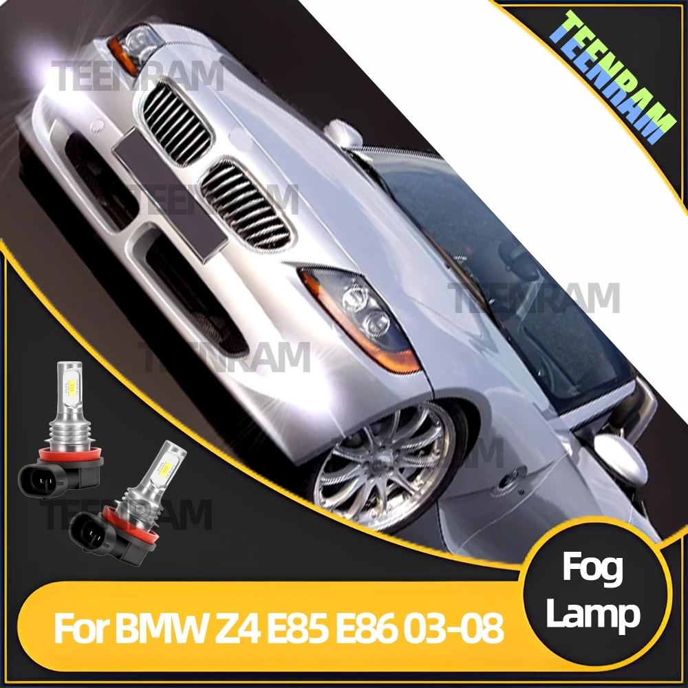 2 шт. светодиодные противотуманные фары для BMW Z4 E85 E86 2003-2008 2007 2006 2005 2004 автомобильные передние противотуманные фары 15000LM Lampada Canbus 6000K Белый