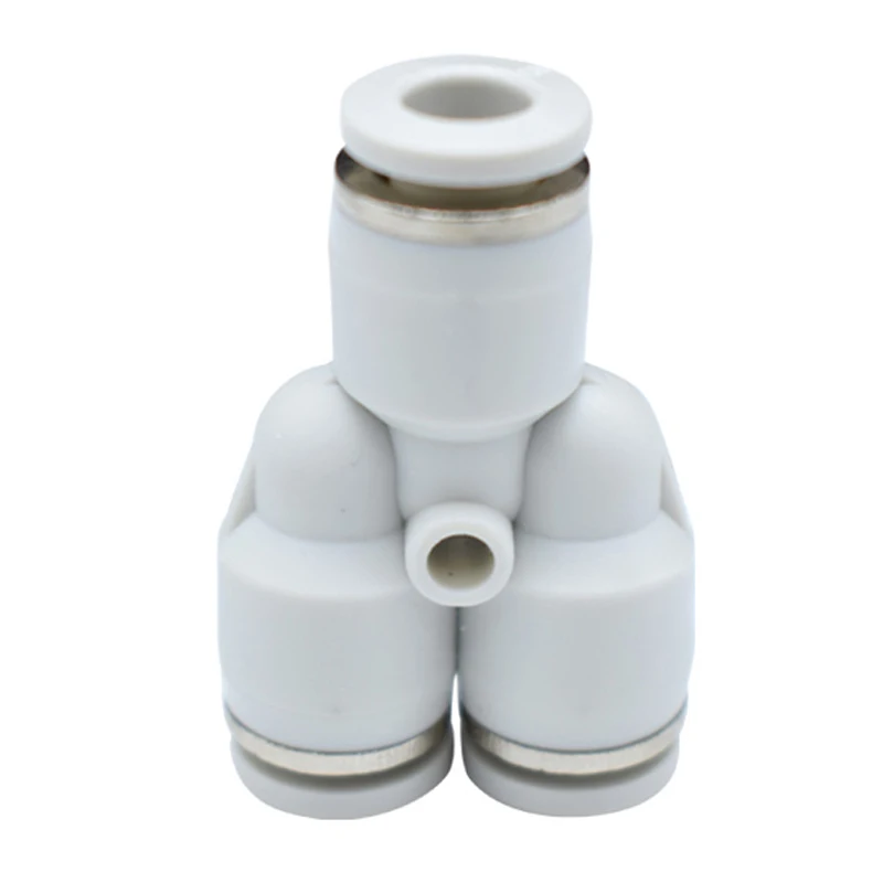 

Hose OD 4 6 8 10 12mm Pneumatic Connector Pipe Fittings Quick White Plastic Push For Air Gas Water Connecting PW Y Shape 3 way