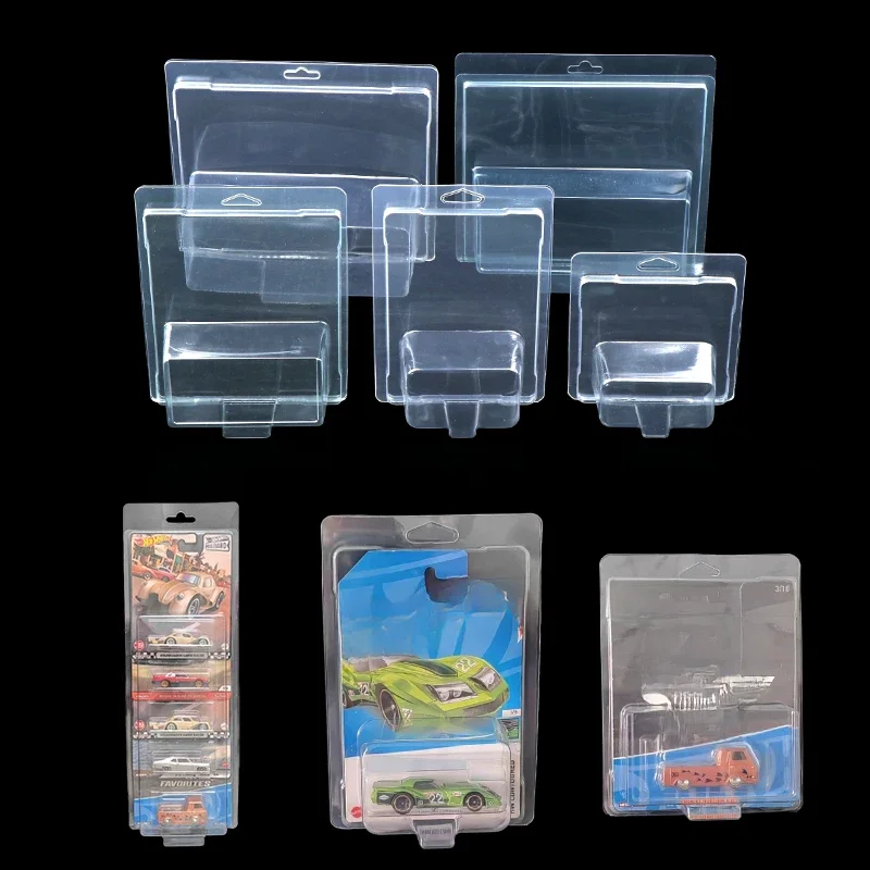 Présentoir Transparent pour jouet de voiture, 5 pièces, coque de protection pour roues chaudes, modèle de Transport d'équipe Boulevard, panneau de cartes, cadeau pour garçons