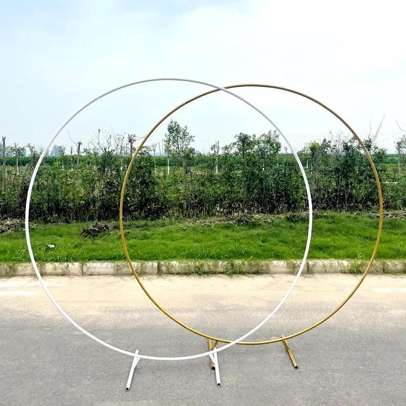 Metalen Cirkel Stand Bruiloft Arche Ronde Ballon Boog Bloem Gouden Achtergrond Boog DIY Frame Verjaardagsfeestje Baby Douche Decoratie - afbeelding 2