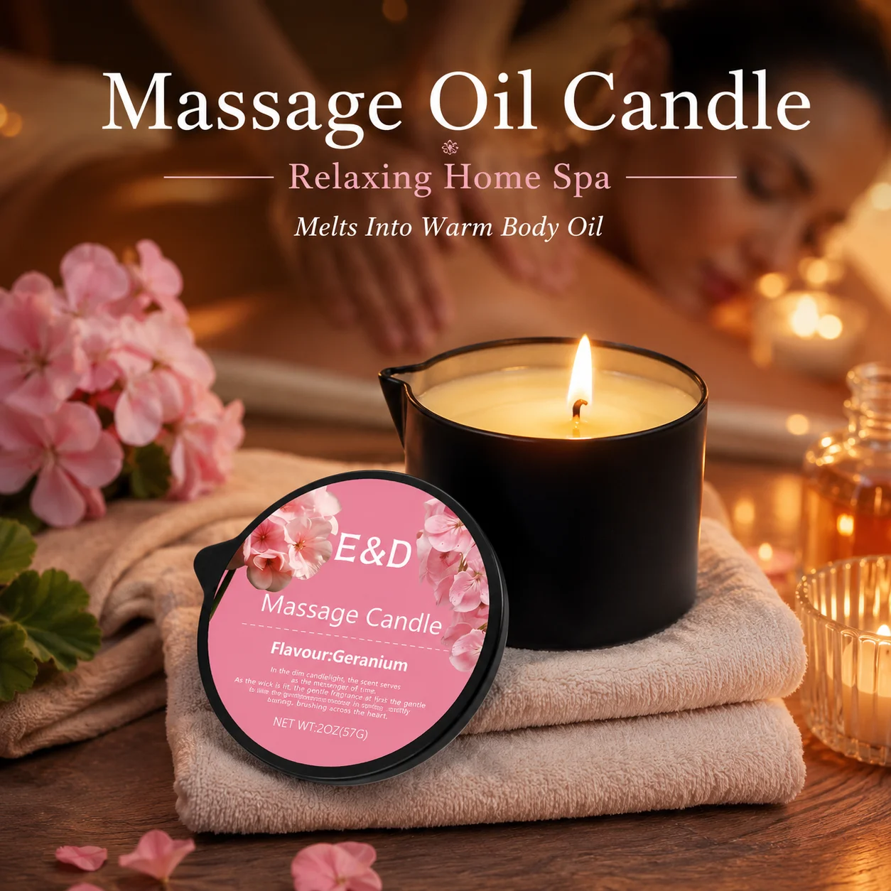 เทียนนวดตัวกลิ่นเจอเรเนียม 2 อ - Massage Candle Melting บทวิจารณ์และราคา