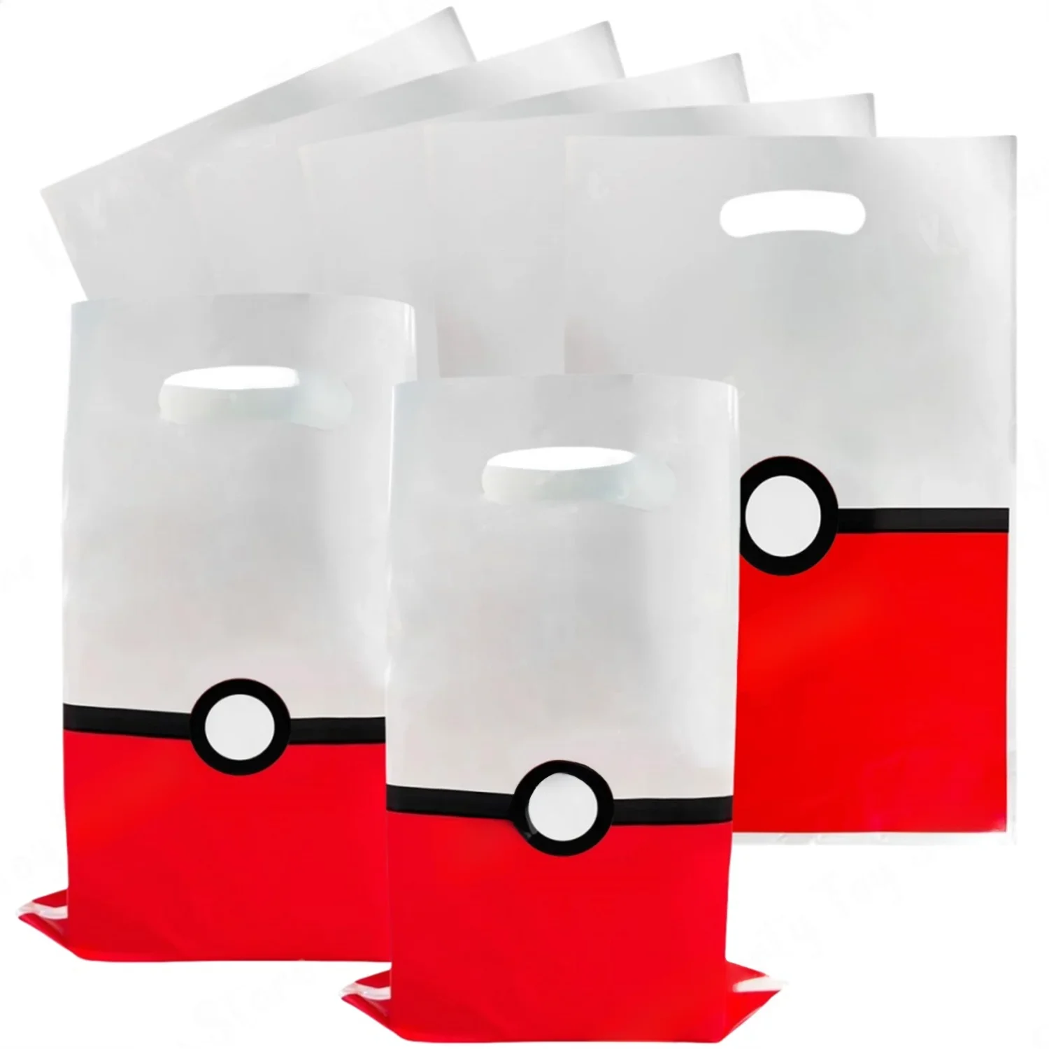 Sacs cadeaux de fête Pokemon 10/20/30 pièces, sac d'emballage de bonbons Pokeball, sac de butin pour enfants garçons filles, fournitures de décoration d'anniversaire réception-cadeau pour bébé