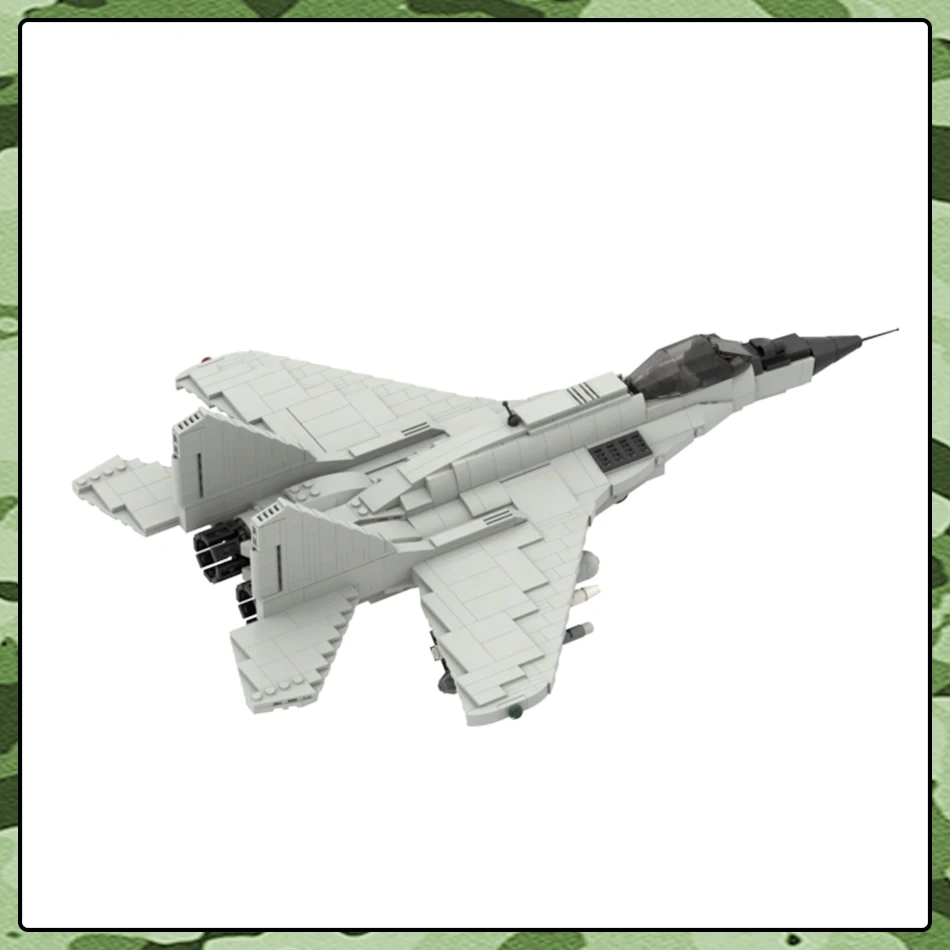 Militär Serie MOC Ziegel Russische Luftwaffe MIG-29 Fulcrum Fighters Bausteine WW2 Flugzeug Modell DIY Set Junge Spielzeug Geschenke