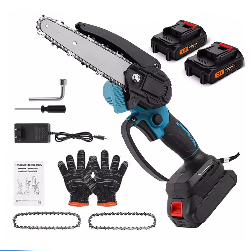 6 Inch Brushless Chain Saw Mini Handheld borrowing Chainsaw Woodworking Electric Saw baking Power Tool for Makita 18V Battery