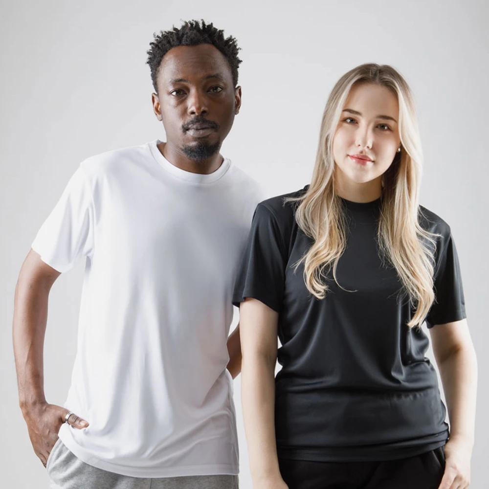 Cooling material Functional Cool T-shirt S M L XL 2XL 3XL Cooling Coolon T-shirt for both men and women Round Summer Short-sleeved T-shirt