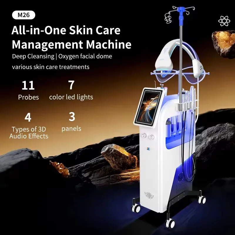 Multifunctional 11 in 1 Aesthetics Skin Cleaning Oxygen Facial Skin Rejuvenation Acne Treatment Hydro Dermabrasion Spa Machine